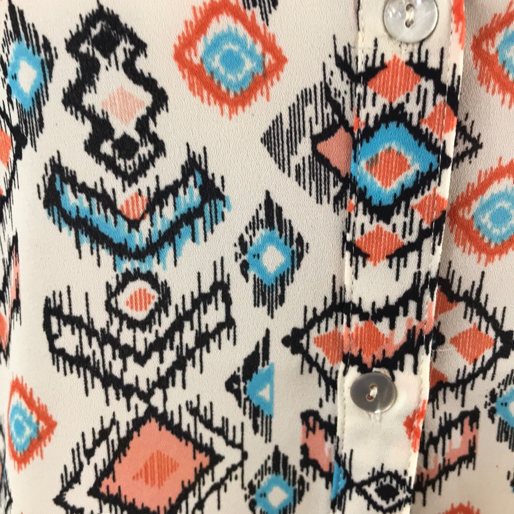 Multicolored Button Down Top. - image 7